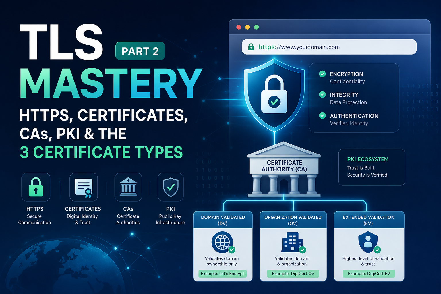 TLS Mastery — Part 2: HTTPS, Certificates, CAs, PKI & the 3 Certificate Types